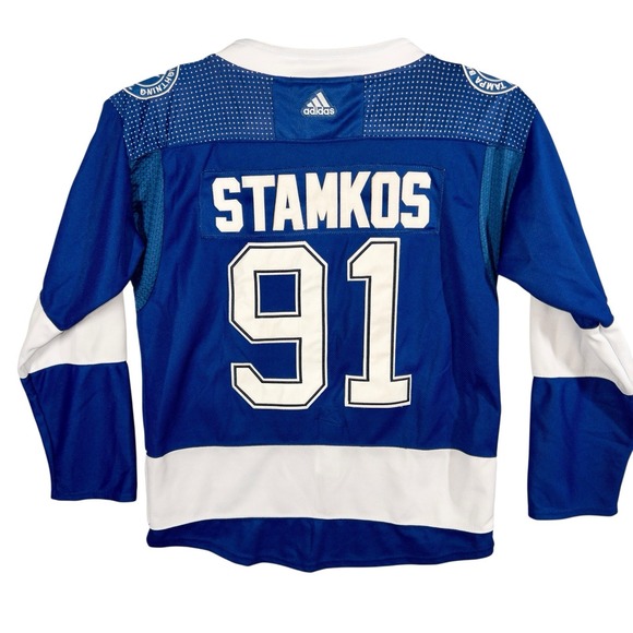 Adidas Tampa Bay Lightning Steven Stamkos Hockey Jersey Mens Size 50 Fight Strap - Picture 3 of 10